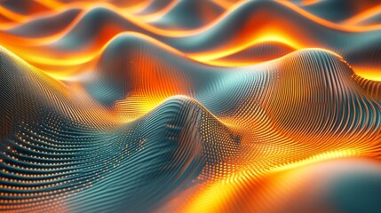 Abstract Glowing Wave Pattern Background Texture