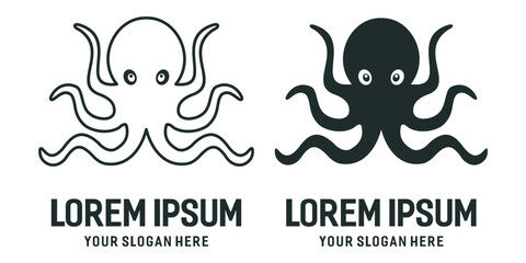 modern LOGO octopus  logo design abstrack vector