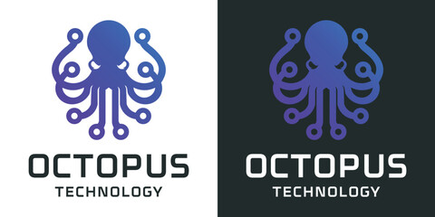 modern LOGO octopus technology logo design abstrack vector  © GASTAN ALVARENDRA ST