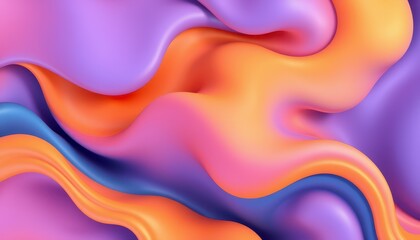 Fototapeta premium Abstract Colorful Waves Flowing Smoothly Together
