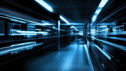 Modern Office Environment with High Contrast Lighting