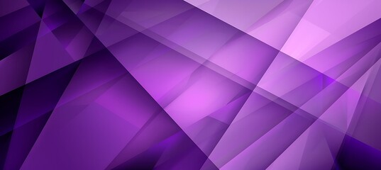 Obraz premium Futuristic Abstract Geometric Design with Crystalline Gradient Purple Shapes Ideal for Dynamic Backgrounds and Banners.