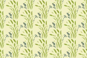 Soft Floral Cascade Ornamental Seamless Pattern