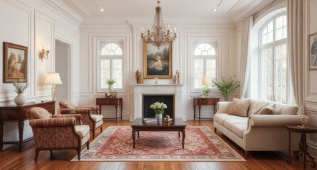 Fototapeta premium Elegant Classic Living Room Interior Design