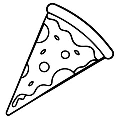 Abstract Pizza Slice Outline Vector