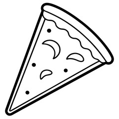 Abstract Pizza Slice Outline Vector