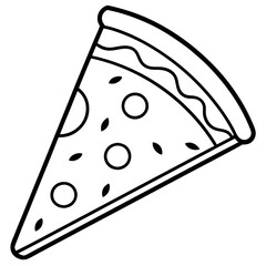 Abstract Pizza Slice Outline Vector