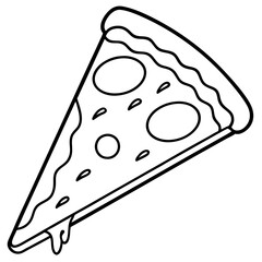Abstract Pizza Slice Outline Vector