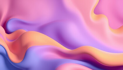 Abstract Pastel Waves Flowing Seamlessly Together