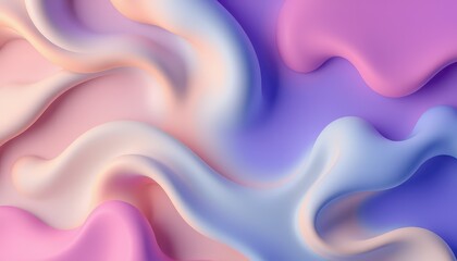 Obraz premium Abstract Pastel Waves Fluid Design Background