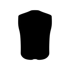 Safety vest jacket silhouette icon. Traffic and worker uniform wear. Editable graphic resources for many purposes.