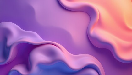 Obraz premium Abstract Purple and Pink Fluid Waves Design
