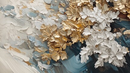 Intricate dimensional gold texture with glowing metallic layers