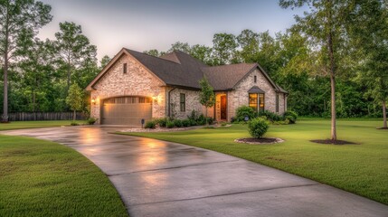 Fototapeta premium Professional Showcase of a Bright Home with Landscape