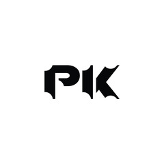 PK monogram logo design letter text name symbol monochrome logotype alphabet character simple logo