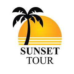Sunset Tour vector Logo