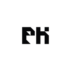 PK monogram logo design letter text name symbol monochrome logotype alphabet character simple logo