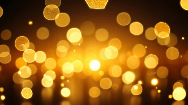 Golden Bokeh Lights Background Video Loop