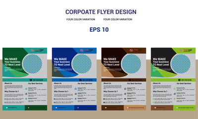 corporat  business flyer vector design 