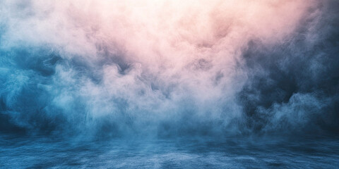 Fototapeta premium Graphic resource background, misty backdrop, ambient soft color wide backgrounds design hazy mist fog sparse empty