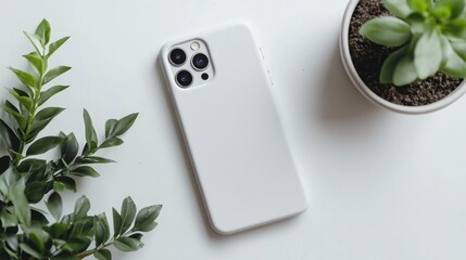 Minimalist Phone Case on White Background