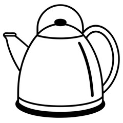 Artistic Kettle Line Art Composition