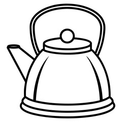 Artistic Kettle Line Art Composition