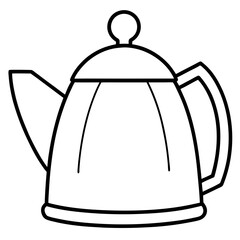 Artistic Kettle Line Art Composition