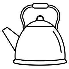 Artistic Kettle Line Art Composition