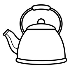 Artistic Kettle Line Art Composition