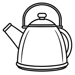 Artistic Kettle Line Art Composition