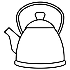 Artistic Kettle Line Art Composition