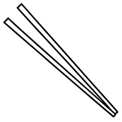 Chopsticks Silhouette Minimal Line Art