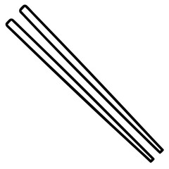 Chopsticks Silhouette Minimal Line Art