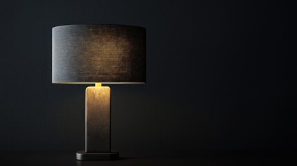 Sophisticated Table Lamp on Black Background