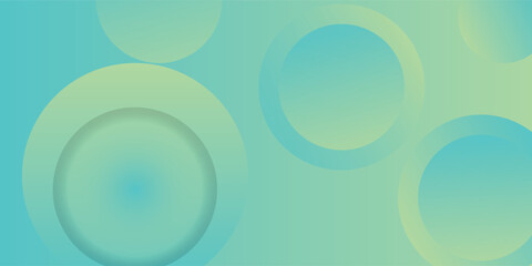 Blue and yellow gradient background circle shape decoration