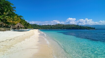 Fototapeta premium Tropical Beach with Turquoise Blue Waters