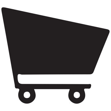 recommend clip art: shopping cart isolated on white