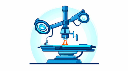 Fototapeta premium Medical robotic surgery system, precise operation, sterile environment, future healthcare technology
