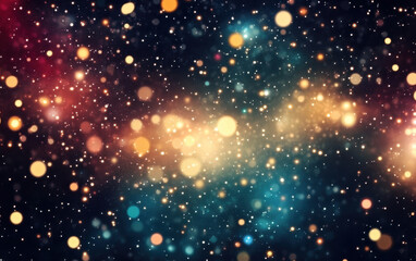 Fototapeta premium vibrant abstract galaxy background featuring luminous stars and colorful bokeh effects, creating dreamy cosmic atmosphere