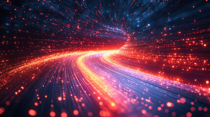 Obraz premium A stylized sports-themed background with layered grids and streaks of light symbolizing speed