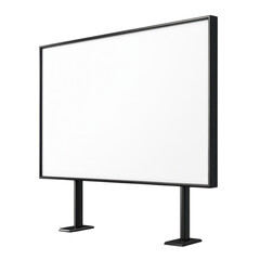 Isolated blank billboard on white background. Suitable for advertising or promotion.