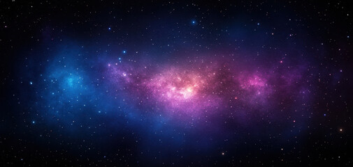 Fototapeta premium stunning galaxy scene featuring vibrant colors and cosmic patterns, showcasing deep blues and purples with sparkling stars, evoking sense of wonder and exploration
