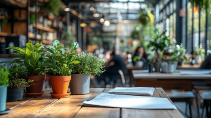 Tranquil Indoor Cafe with