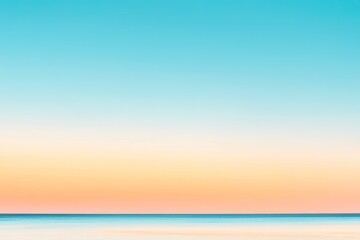 Obraz premium minimalist gradient blending deep rich blues into warm golden hues creating soft atmospheric depth