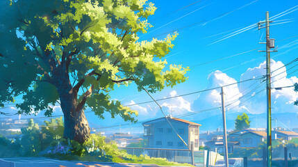 Obraz premium Suburban Areas landscape