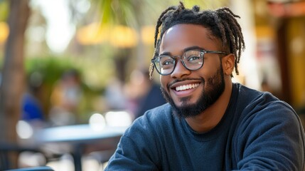 Fototapeta premium Happy young Black man with