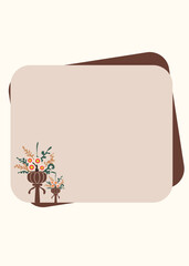 vintage wedding invitation card. cover template design