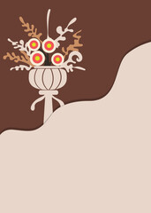 vintage wedding invitation card. cover template design