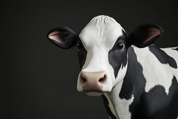 cow on black background, islamic, ramadan Kareem, eid mubarak, eid al adha, eid al fitr, 3d rendering, generative ai